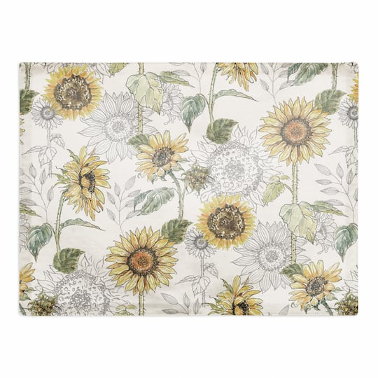 Sunflower Pattern Cotton Twill Placemat